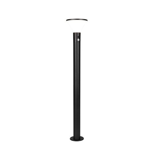 Lampione da giardino solare led 3,5w 4000k con sensore di movimento ip44 a forma di fungo nero