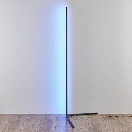 Piantana per cameretta ad angolo gaming led 10w rgb con telecomando controllo del suono nera