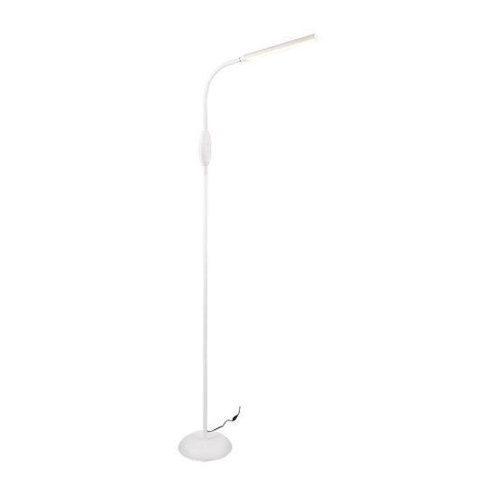 Piantana per salotto led 5w 3000k 4000k 5000k touch da lettura con collo flessibile bianca