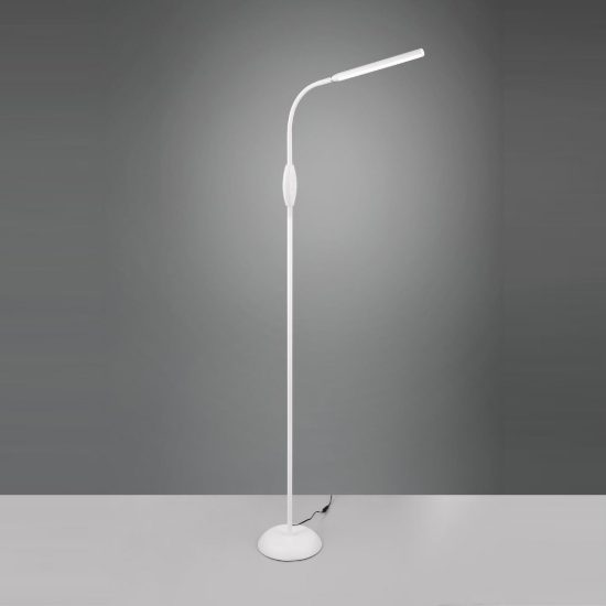 Piantana per salotto led 5w 3000k 4000k 5000k touch da lettura con collo flessibile bianca