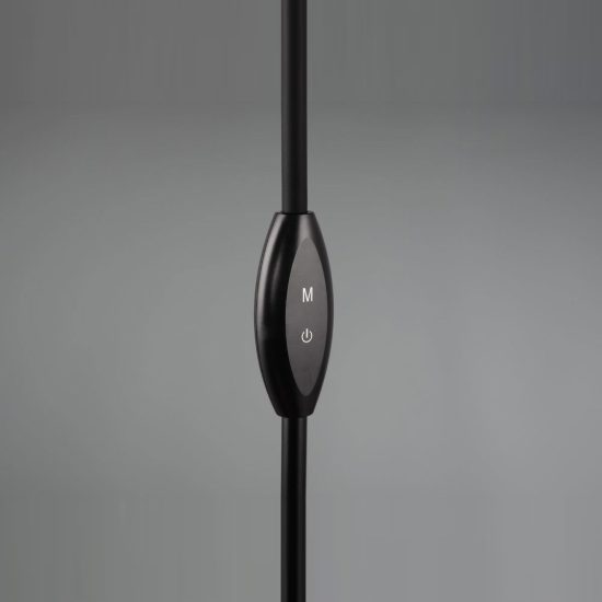 Lampada da terra per soggiorno led 5w cct 3000k 4000k 5000k touch da lettura con collo flessibile nera
