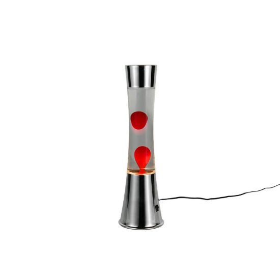 Lampada da tavolo led 2w 3000k effetto lava per cameretta con magma rosso