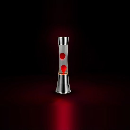 Lampada da tavolo led 2w 3000k effetto lava per cameretta con magma rosso
