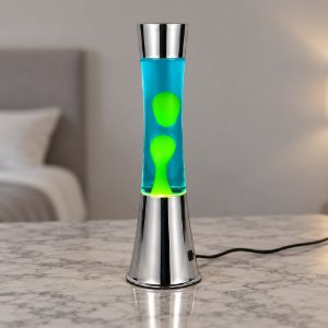 Lampada da tavolo led 2w 3000k effetto lava per cameretta con magma giallo