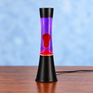 Lampada da tavolo led 2w 3000k effetto lava per cameretta con magma porpora