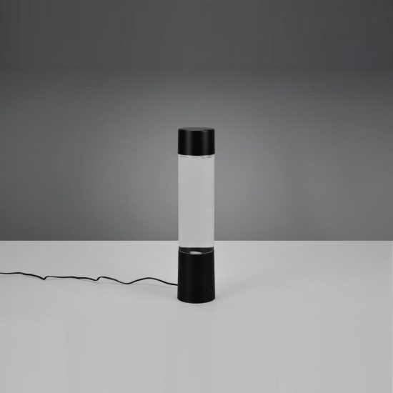 Abat-jour led 0,9w rgb per comodino design a colonna d'acqua con effetto tornado nero