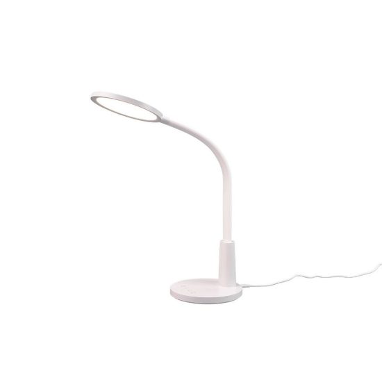 Lampada da scrivania led 8,4w 4000k touch per ufficio con braccio flessibile timer bianca