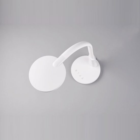 Lampada da scrivania led 8,4w 4000k touch per ufficio con braccio flessibile timer bianca