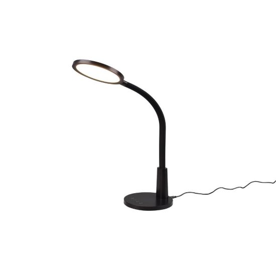 Lampada da scrivania led 8,4w 4000k touch per ufficio con braccio flessibile timer nera