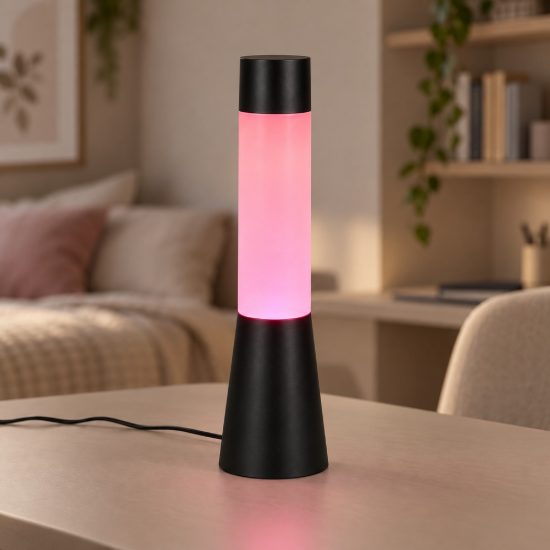 Lampada da tavolo led 0,4w rgb usb-c per cameretta con effetto nebbia nera