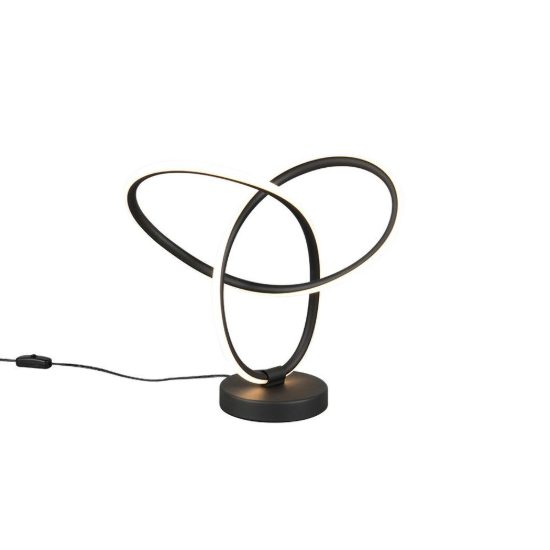 Abat-jour led 8w 3000k per comodino moderno nero