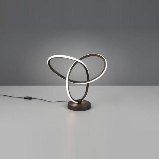 Abat-jour led 8w 3000k per comodino moderno nero