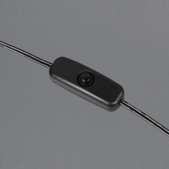 Abat-jour led 8w 3000k per comodino moderno nero