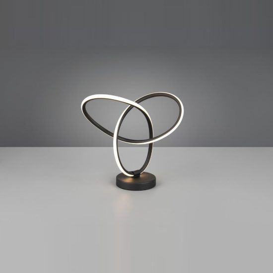 Abat-jour led 8w 3000k per comodino moderno nero