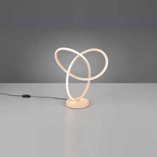 Abat-jour led 8w 3000k per comodino moderno sabbia