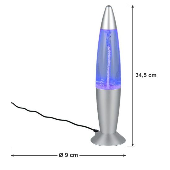 Lampada da tavolo led 0,4w rgb usb-c per cameretta effetto tornado titanio