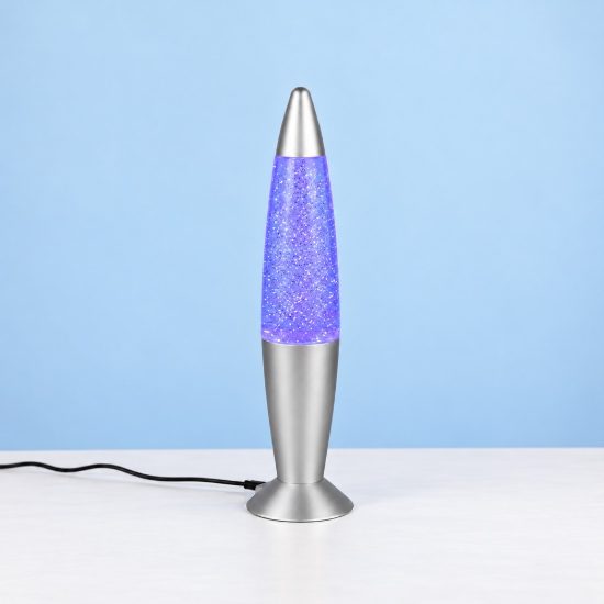 Lampada da tavolo led 0,4w rgb usb-c per cameretta effetto glitter titanio