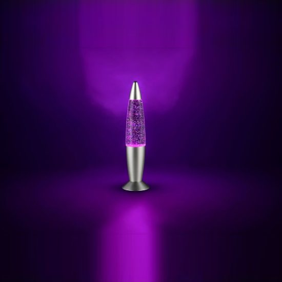 Lampada da tavolo led 0,4w rgb usb-c per cameretta effetto glitter titanio