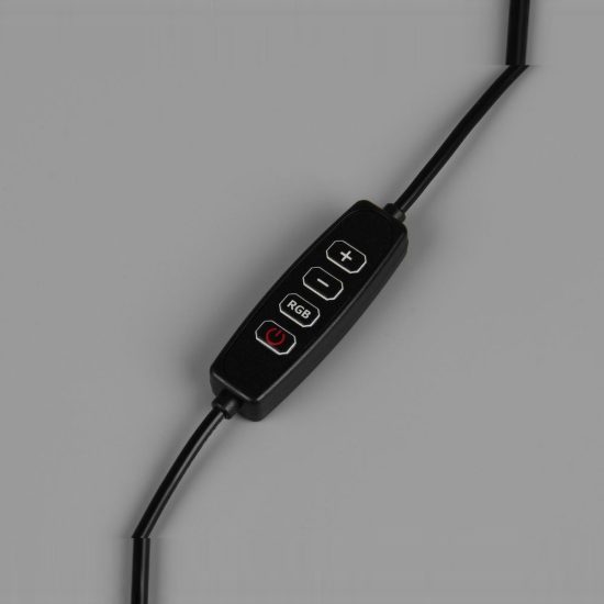 Lampada da tavolo per cameretta led 1,5w rgb a forma di joypad nera con diffusore acrilico trasparente