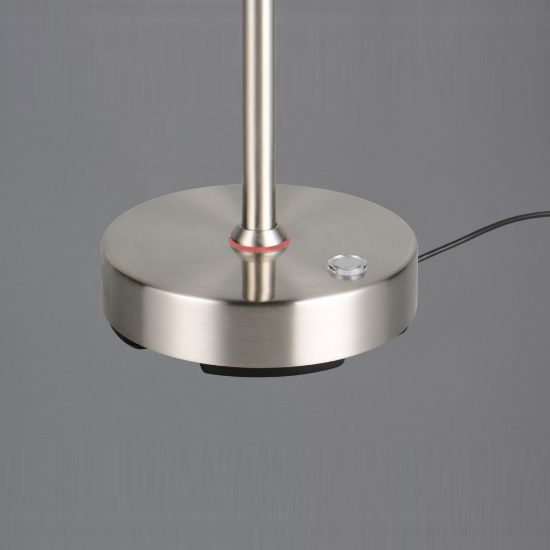 Lampada da tavolo ricaricabile led 3w cct 2700k 4000k 6000k touch per soggiorno nichel opaco