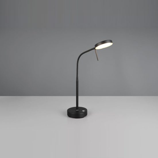 Lampada da tavolo ricaricabile led 3w 2700k 4000k 6000k touch per soggiorno orientabile nera