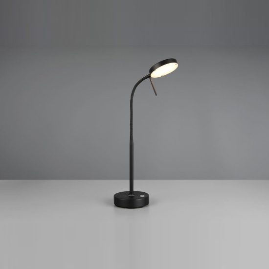 Lampada da tavolo ricaricabile led 3w 2700k 4000k 6000k touch per soggiorno orientabile nera