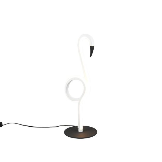 Abat-jour led 6w 3000k per comodino a forma di fenicottero bianco