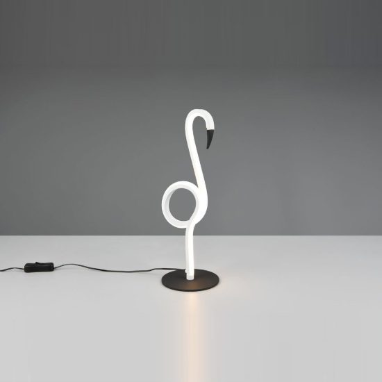 Abat-jour led 6w 3000k per comodino a forma di fenicottero bianco