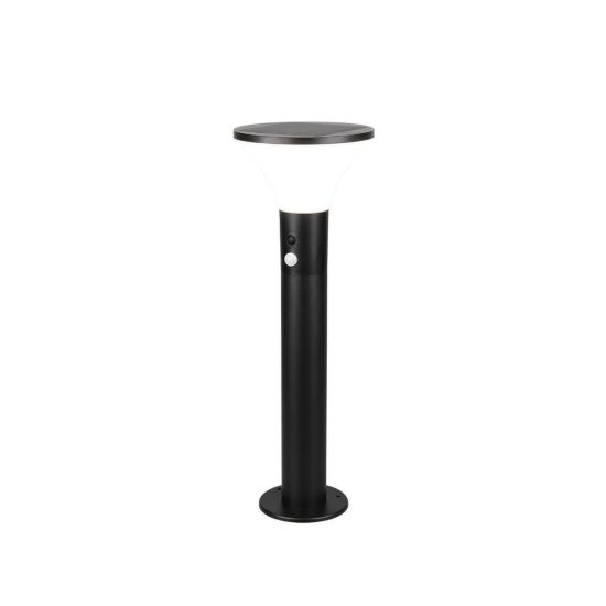 Lampioncino da giardino solare led 3,5w 4000k con sensore di movimento ip44 a forma di fungo nero