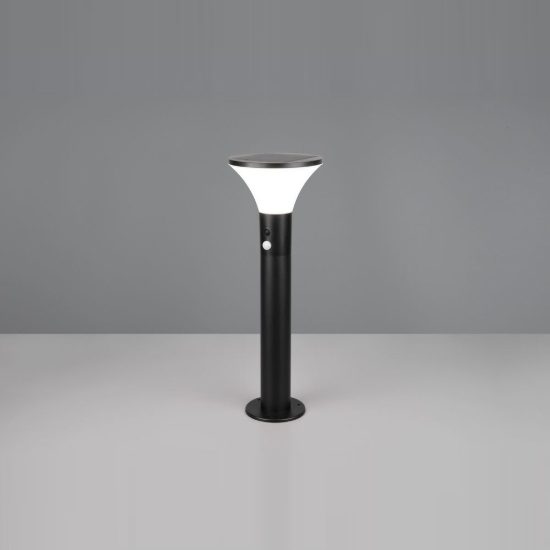 Lampioncino da giardino solare led 3,5w 4000k con sensore di movimento ip44 a forma di fungo nero