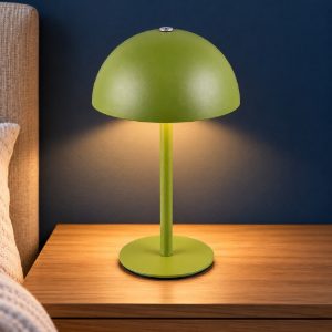 Abat-jour ricaricabile led 1,3w 3000k touch per comodino verde a forma di fungo