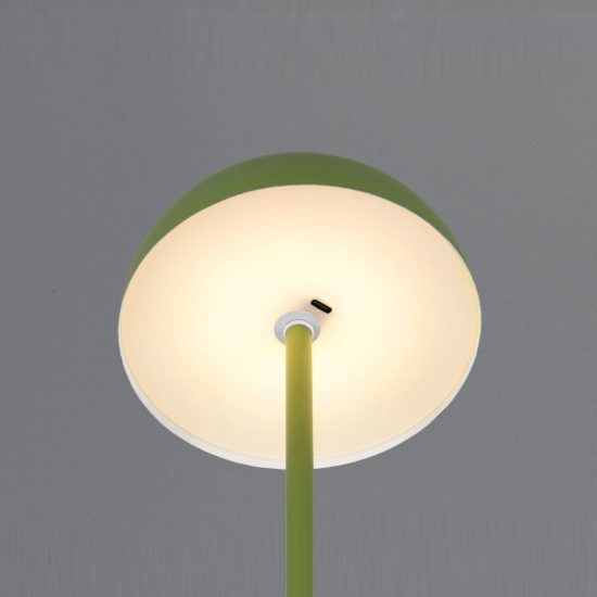 Abat-jour ricaricabile led 1,3w 3000k touch per comodino verde a forma di fungo