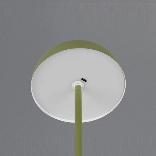 Abat-jour ricaricabile led 1,3w 3000k touch per comodino verde a forma di fungo