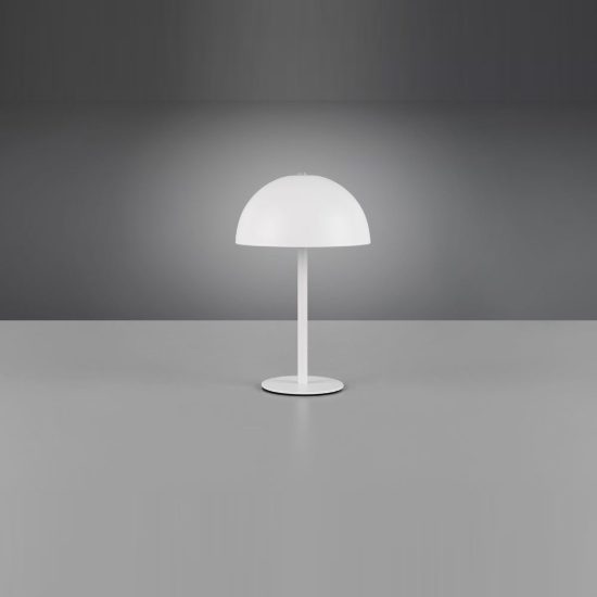 Abat-jour ricaricabile led 1,3w 3000k touch per comodino bianco a forma di fungo