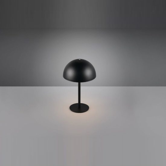 Abat-jour ricaricabile led 1,3w 3000k touch per comodino nero a forma di fungo