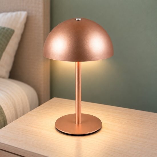 Abat-jour ricaricabile led 1,3w 3000k touch per comodino caffe a forma di fungo