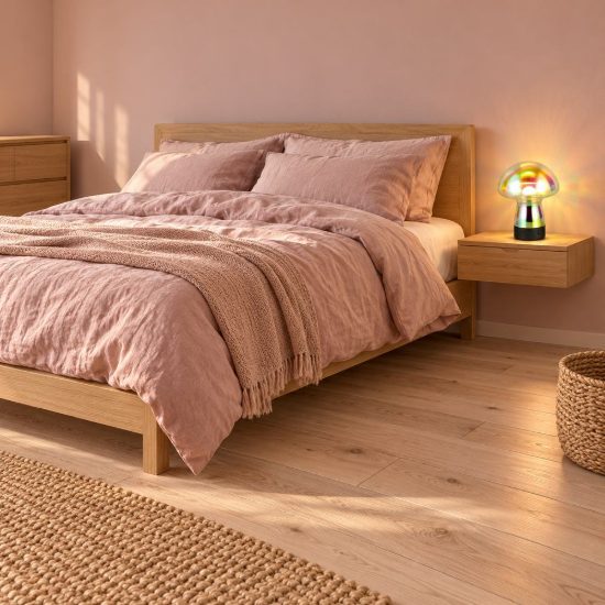 Abat-jour ricaricabile led 1,5w 3000k touch per comodino a fungo in vetro iridescente