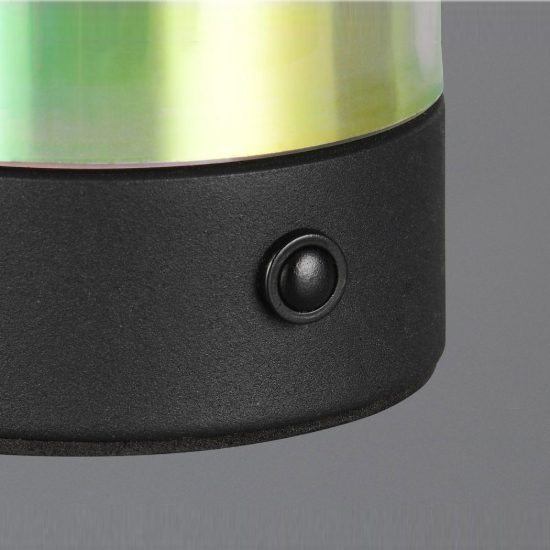 Abat-jour ricaricabile led 1,5w 3000k touch per comodino a fungo in vetro iridescente
