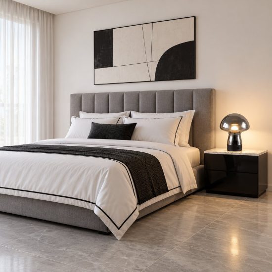 Abat-jour ricaricabile led 1,5w 3000k touch per comodino a fungo in vetro fume