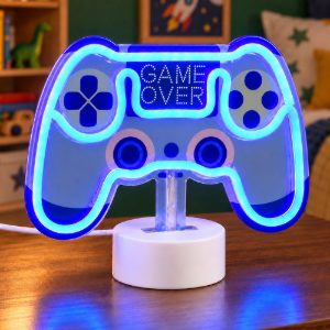 Lampada da tavolo per salotto led 1,2w a batteria o usb a forma di controller bianca