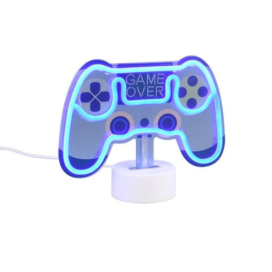 Lampada da tavolo per salotto led 1,2w a batteria o usb a forma di controller bianca