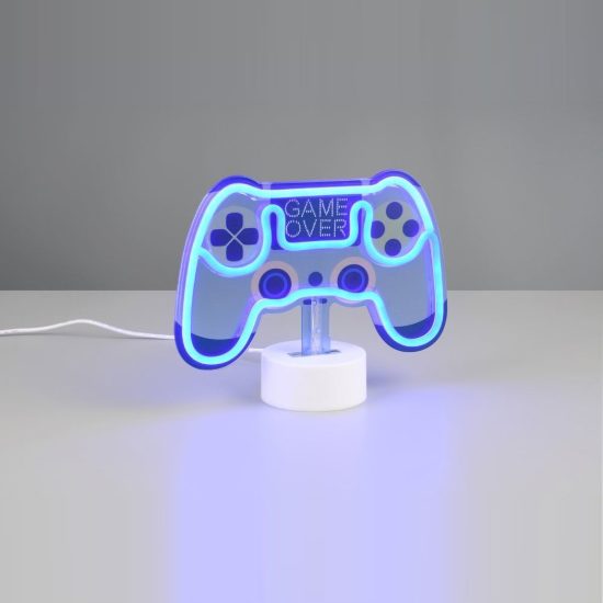 Lampada da tavolo per salotto led 1,2w a batteria o usb a forma di controller bianca
