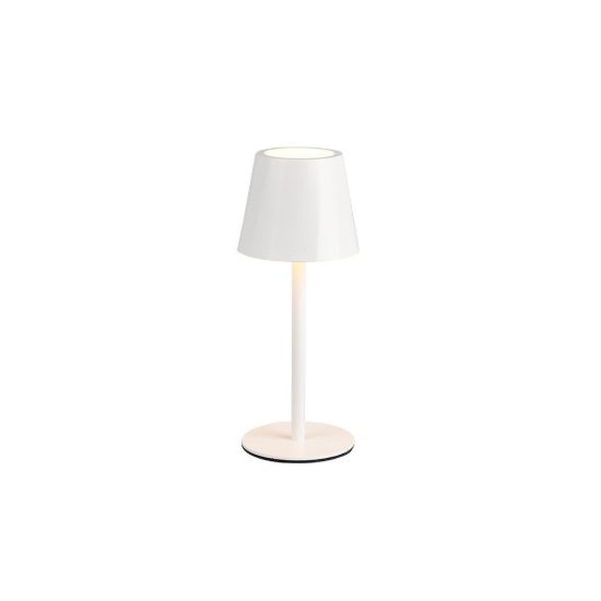 Lampada da tavolino ricaricabile da esterno led 1,6w cct 2700k 6500k touch ip44 moderna bianca