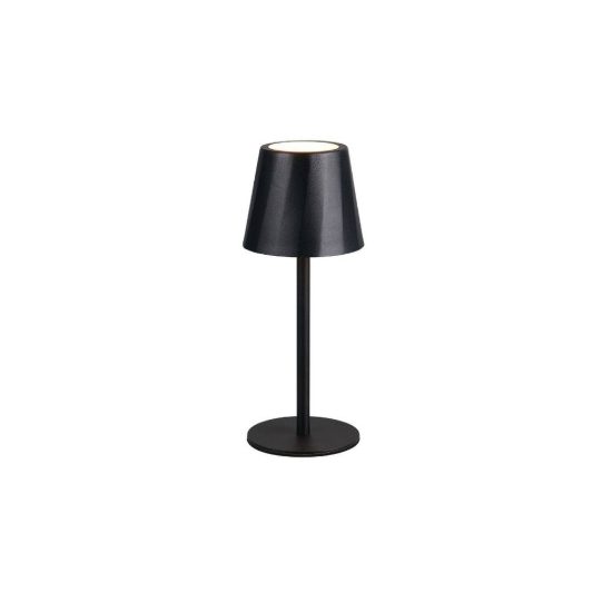 Lampada da tavolino ricaricabile da esterno led 1,6w cct 2700k 6500k touch ip44 moderna nera