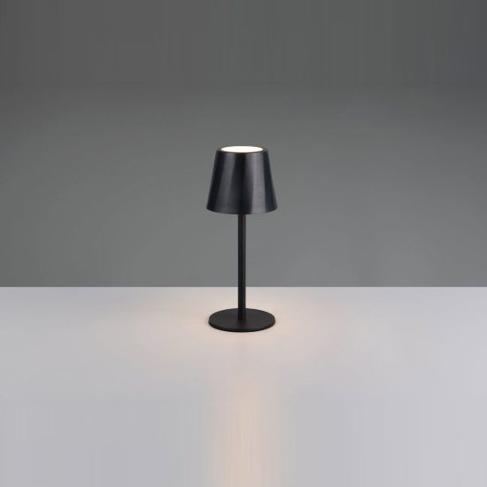 Lampada da tavolino ricaricabile da esterno led 1,6w cct 2700k 6500k touch ip44 moderna nera