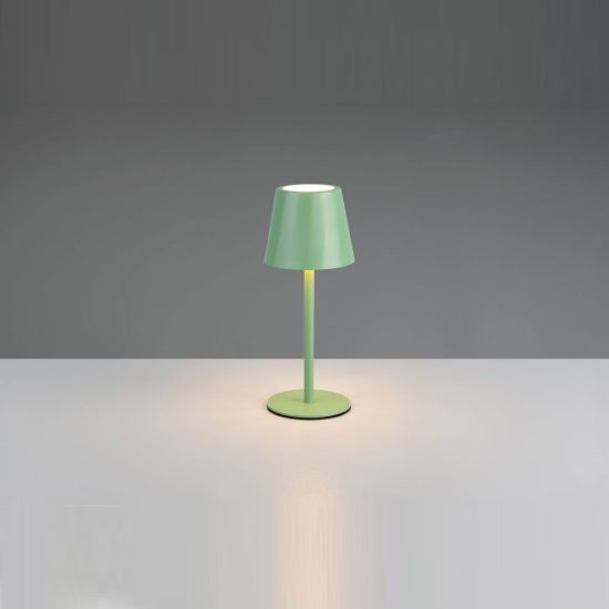 Lampada da tavolino ricaricabile da esterno led 1,6w cct 2700k 6500k touch ip44 moderna pistacchio