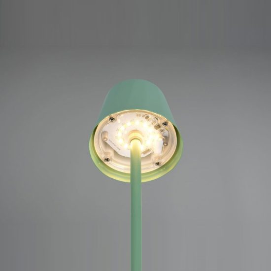 Lampada da tavolino ricaricabile da esterno led 1,6w cct 2700k 6500k touch ip44 moderna pistacchio