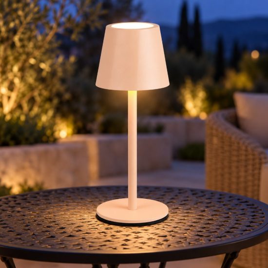 Lampada da tavolino ricaricabile da esterno led 1,6w cct 2700k 6500k touch ip44 moderna sabbia