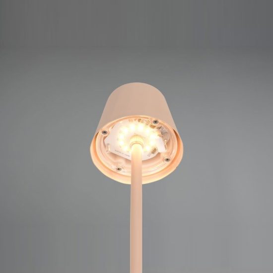 Lampada da tavolino ricaricabile da esterno led 1,6w cct 2700k 6500k touch ip44 moderna sabbia