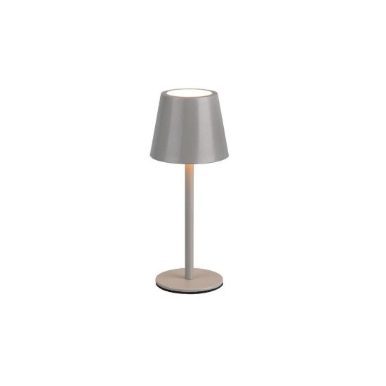 Lampada da tavolino ricaricabile da esterno led 1,6w cct 2700k 6500k touch ip44 moderna grigia